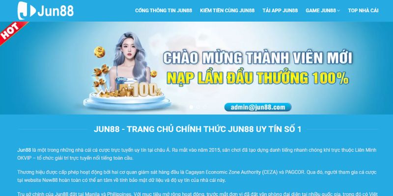 Giới thiệu về nền tảng chơi game đổi thưởng Jun88